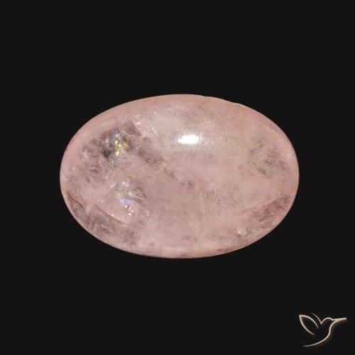 Morganite Rose clair naturelle ovale, 4.33 ct, Transparent