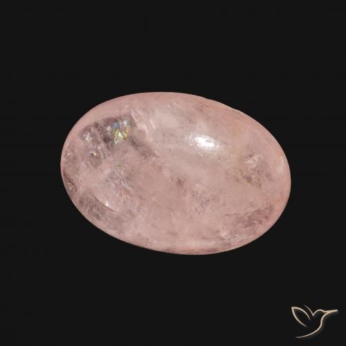 Morganite Rose clair naturelle ovale, 4.33 ct, Transparent