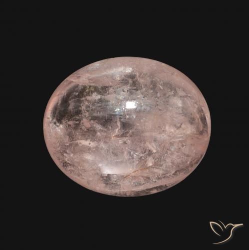 Morganite Flamant rose naturelle ovale, 5.93 ct, Opaque