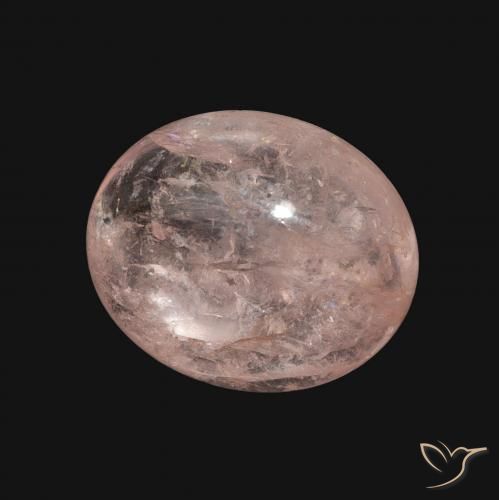 Morganite Flamant rose naturelle ovale, 5.93 ct, Opaque