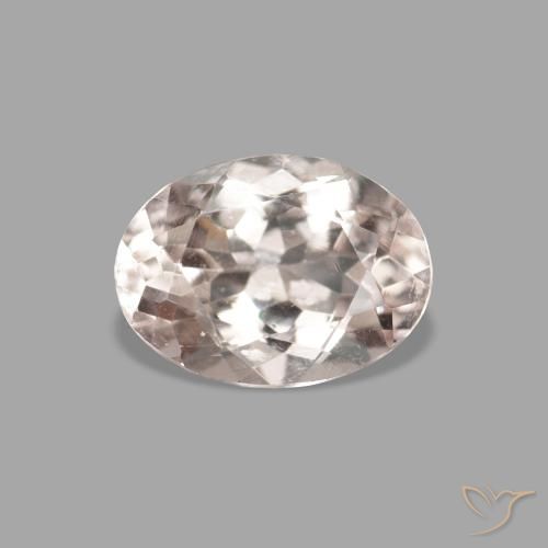 0.75ct Naturel Rose très clair Morganite, ovale, VVS-VS