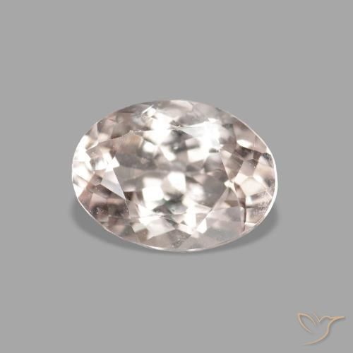 Morganite Rose très clair naturelle ovale, 0.75 ct, VVS-VS