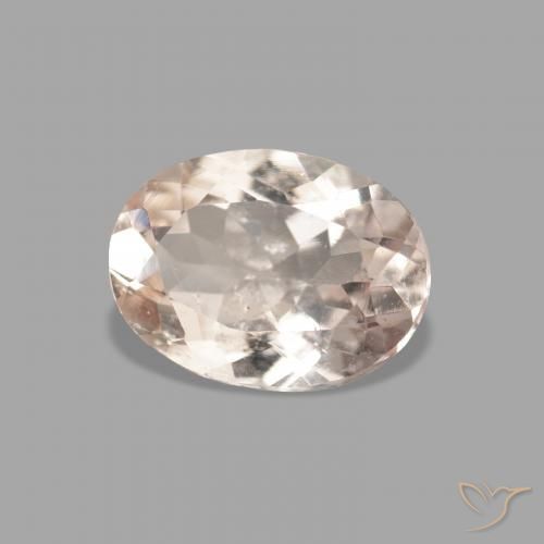 Morganite Rose très clair naturelle ovale, 0.96 ct, VVS-VS