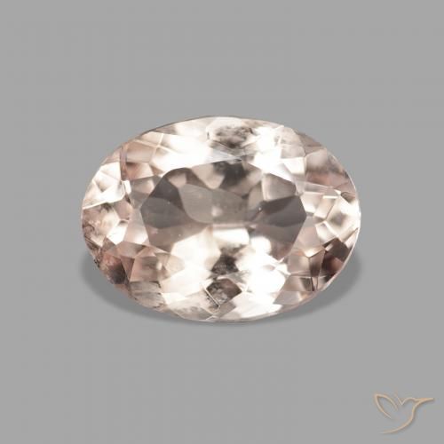 0.95ct Naturel Medium Light-Pink Morganite, ovale, VVS-VS