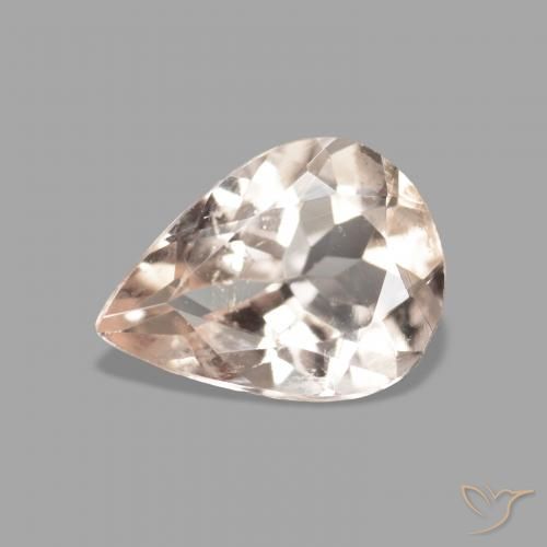 0.96ct Naturel Rose moyen Morganite, En forme de poire, VS