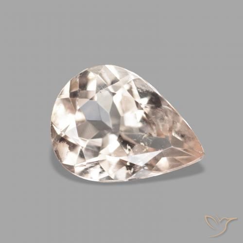 Morganite Rose moyen naturelle En forme de poire, 0.96 ct, VS