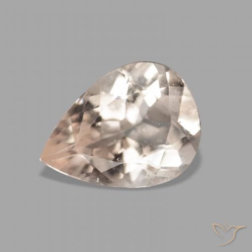 0.92ct Naturel Rose moyen Morganite, En forme de poire, VVS-VS
