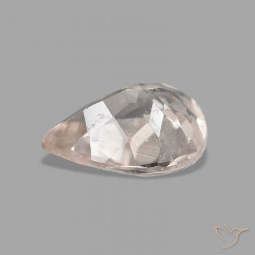 Morganite Rose moyen naturelle En forme de poire, 0.92 ct, VVS-VS