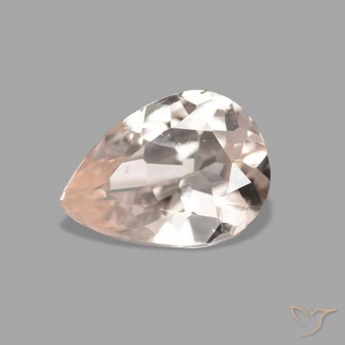 0.84ct Naturel Rose moyen Morganite, En forme de poire, VVS-VS
