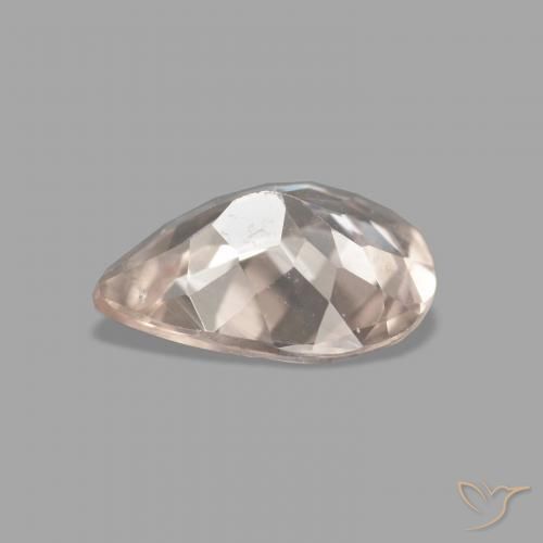 Morganite Medium Light-Pink naturelle En forme de poire, 0.83 ct, VVS