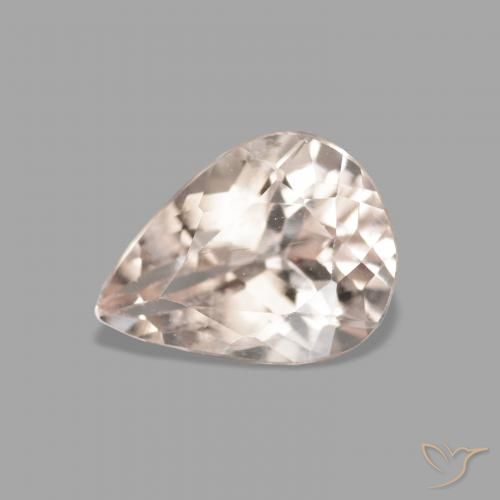 0.94ct Naturel Saumon Rose Morganite, En forme de poire, VVS