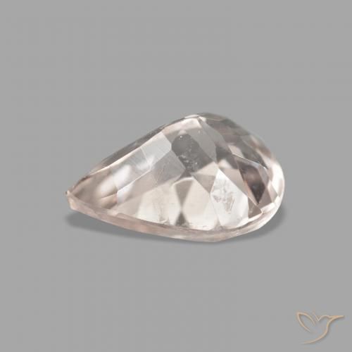 Morganite Saumon Rose naturelle En forme de poire, 0.94 ct, VVS