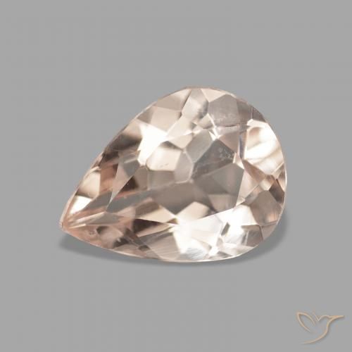 0.95ct Naturel Rose moyen Morganite, En forme de poire, VVS