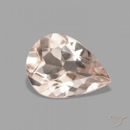 Morganite Rose moyen naturelle En forme de poire, 0.95 ct, VVS