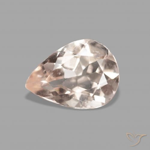 0.83ct Naturel Rose moyen Morganite, En forme de poire, VVS