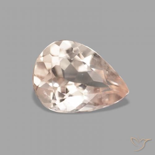 Morganite Rose moyen naturelle En forme de poire, 0.83 ct, VVS