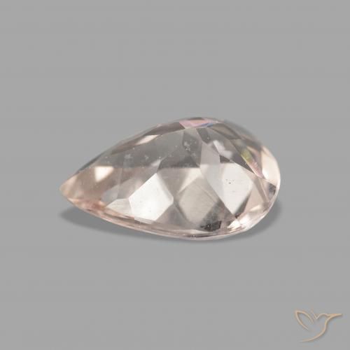 Morganite Rose moyen naturelle En forme de poire, 0.83 ct, VVS