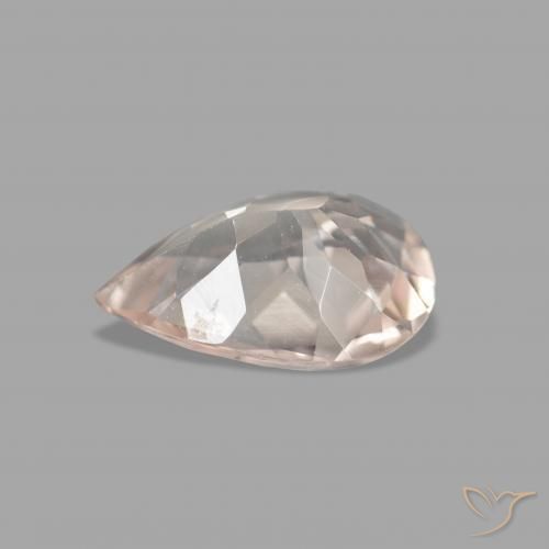 Morganite Medium Light-Pink naturelle En forme de poire, 0.78 ct, VVS