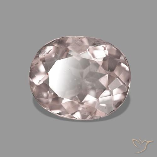 Morganite Medium Light-Pink naturelle ovale, 1.35 ct, VS