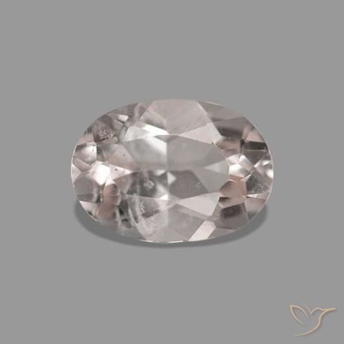 Morganite Medium Light-Pink naturelle ovale, 0.43 ct, VVS-VS