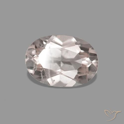 Morganite Medium Light-Pink naturelle ovale, 0.43 ct, VVS-VS