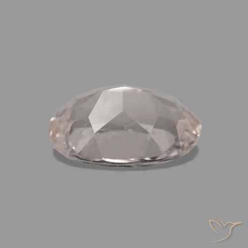 Morganite Medium Light-Pink naturelle ovale, 0.43 ct, VVS-VS