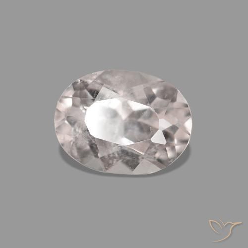 Morganite Rose clair naturelle Coupe ovale, 0.54 ct, VS