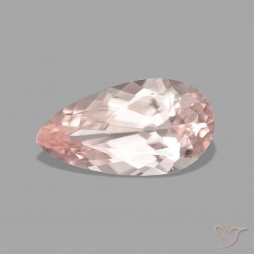 2.48ct Naturel Rose moyen Morganite, En forme de poire, VVS-VS