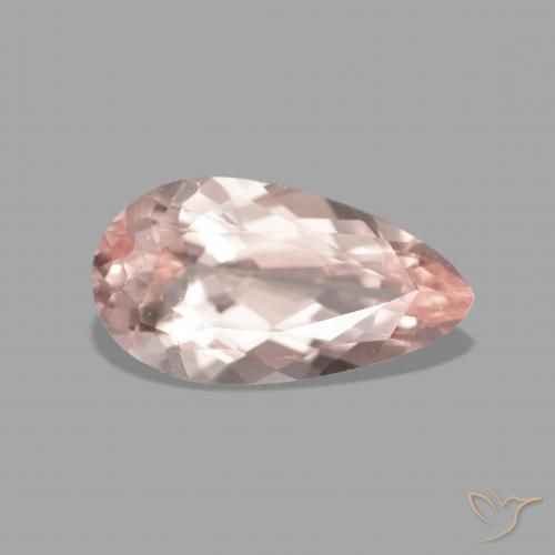 Morganite Rose moyen naturelle En forme de poire, 2.48 ct, VVS-VS