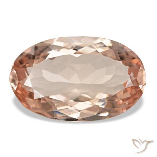 Morganite rose naturelle coupe ovale, 6,71 ct, VVS