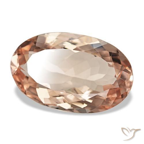 Morganite rose naturelle coupe ovale, 6,71 ct, VVS