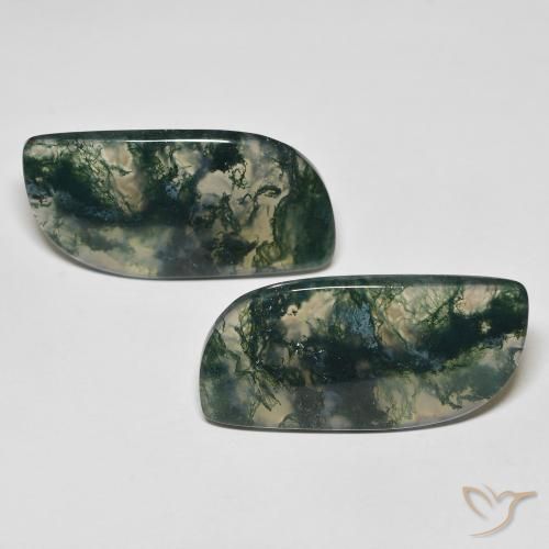32.97ctw Naturel Multicolore Agate mousse, Fantaisie, Transparent