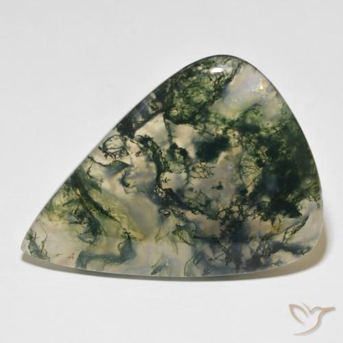 76.96ct Naturel Multicolore Agate mousse, En forme de poire, Translucide