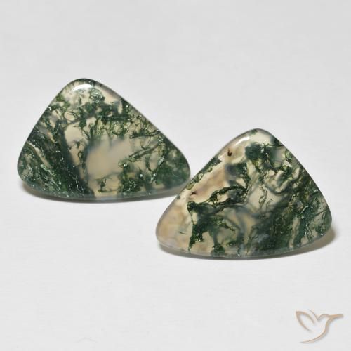 19.96ctw Naturel Multicolore Agate mousse, Fantaisie, Translucide