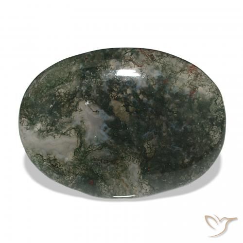 37.71ct Multicolore Agate mousse, ovale, Translucide
