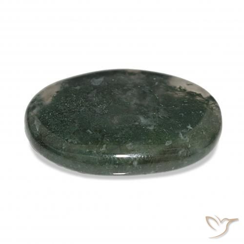 Agate mousse Multicolore naturelle ovale, 39.60 ct, Translucide