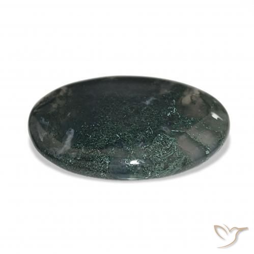 Agate mousse Multicolore naturelle ovale, 36.54 ct, Translucide