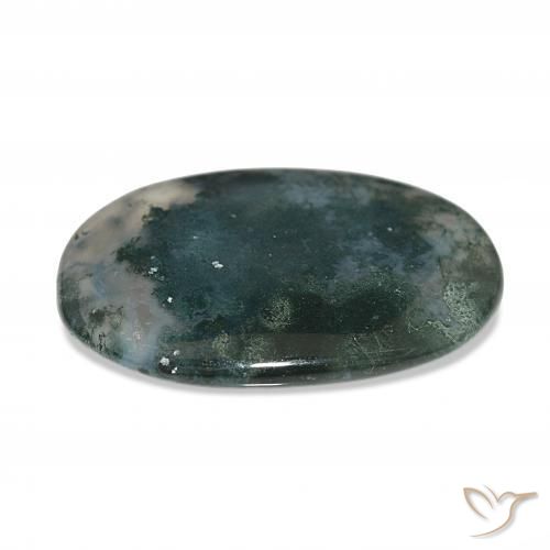 Agate mousse Multicolore naturelle ovale, 45.08 ct, Translucide