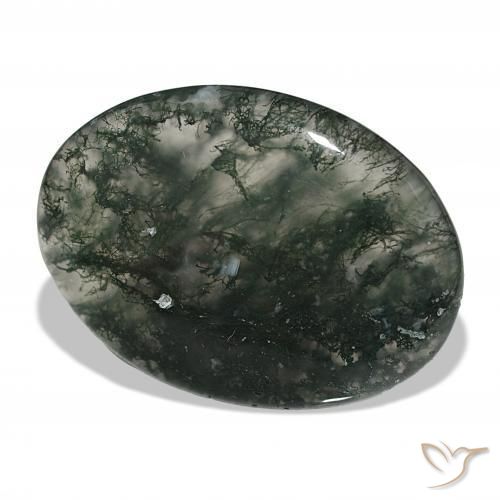Agate mousse Multicolore naturelle ovale, 53.06 ct, Translucide