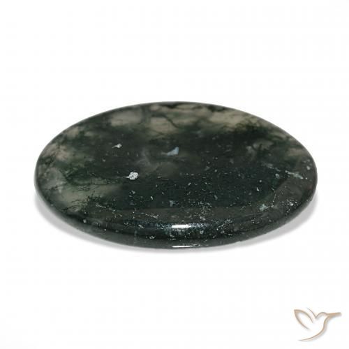 Agate mousse Multicolore naturelle ovale, 53.06 ct, Translucide