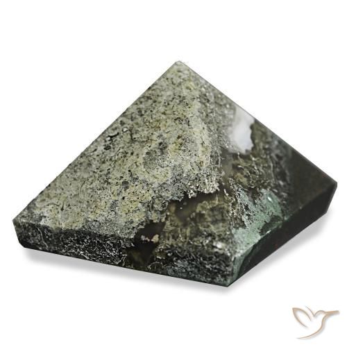 Agate mousse Forêt verte naturelle Carré, 85.25 ct, Opaque