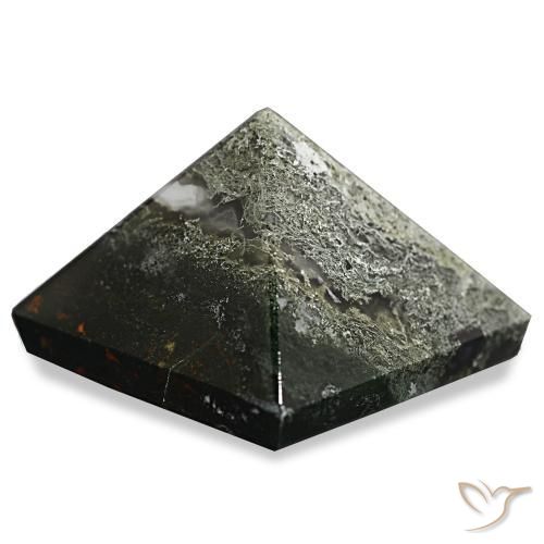 Agate mousse Forêt verte naturelle Carré, 85.25 ct, Opaque