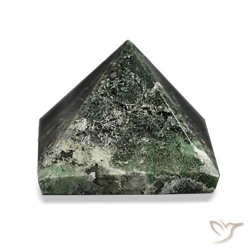 89.65ct Forêt verte Agate mousse, Carré, Opaque