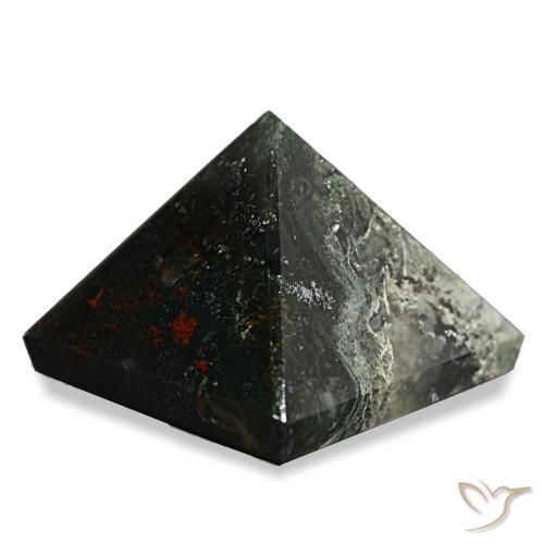 Agate mousse Forêt verte naturelle Carré, 89.65 ct, Opaque