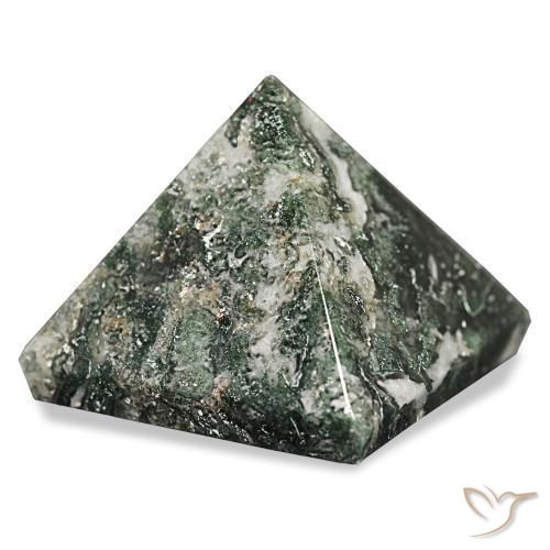 Agate mousse Forêt verte naturelle Carré, 85.75 ct, Opaque