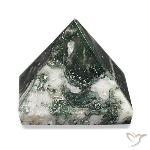 Agate mousse Forêt verte naturelle Carré, 90.31 ct, Opaque