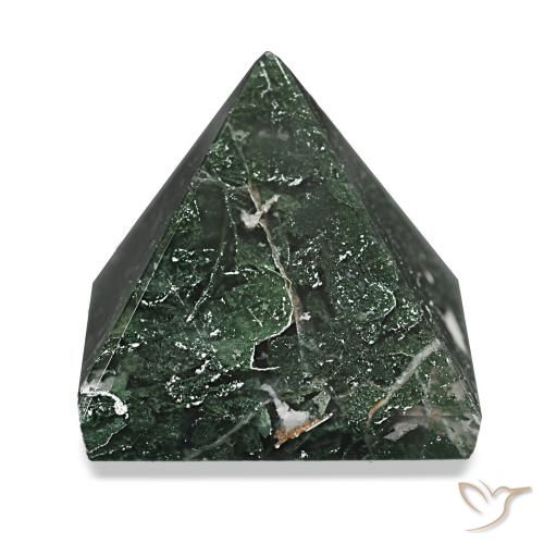 Agate mousse Forêt verte naturelle Carré, 98.28 ct, Opaque