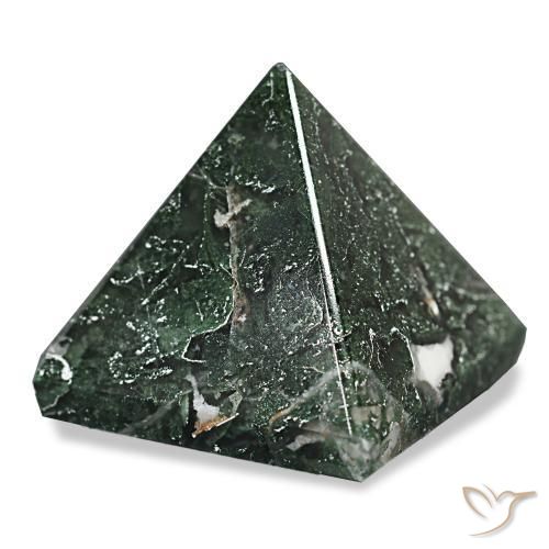 Agate mousse Forêt verte naturelle Carré, 98.28 ct, Opaque
