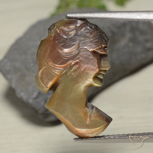 5.07ct Naturel Enfumé Nacre, Fantaisie, Opaque