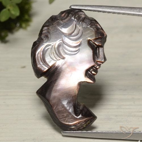 4.89ct Naturel Brun caryer Nacre, Fantaisie, Opaque